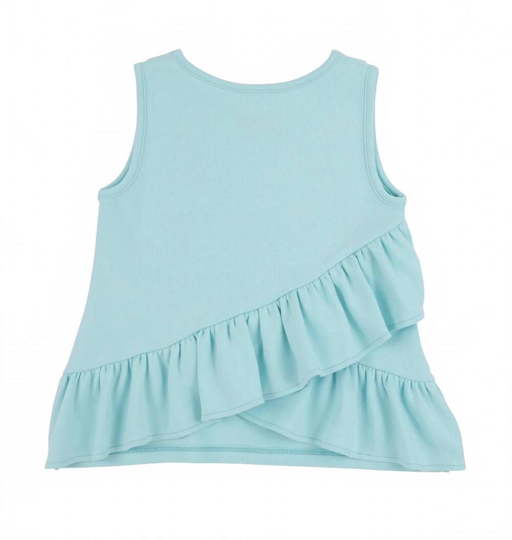 NEW BEAUFORT BONNET girl's sleeveless love you back top in edisto egg blue